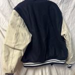 Rennoc Letterman Jacket Vintage Blue And White NEW Med Photo 5