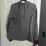 Reebok  women's hoodie gray with purple accent Photo 0