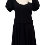 NWT Red Valentino szXL LBD with puff sleeves banded waist a bow and lacy trim Black Size XL Photo 0