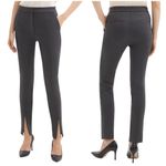 Theory NWT  Women’s High-Waisted Slim Slit Polish Scuba Pants in Charcoal Grey Photo 1