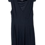 Cotton Express Express Black Chiffon VNeck Knee Length Sleeveless Dress Small Photo 0