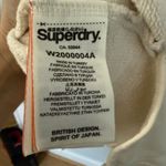 Superdry Edit Cream Funnel/Mock Neck Pullover Sweatshirt Side Slits – UK14/US 10 Photo 2