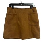 Maurice's Maurice’s Faux Suede Brown Skirt Photo 0