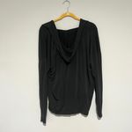 A pea in the pod Maternity Postpartum Black Hoodie Sweatshirt Photo 8