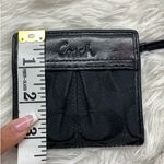 Coach  Black Signature Canvas Card Holder Photo 8