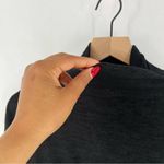 Nic+Zoe Soft Knit Gathered Twisted Waist Dolman 3/4 Sleeve Mock Neck Dress Photo 3