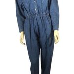 American Vintage torpedo international blue denim V neck jumpsuit size medium Photo 3