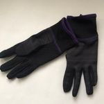 NWOT Black Light Gloves with Purple Trim Photo 0
