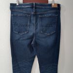 American Eagle  18 Long 36x30 Distressed High Rise Dark Wash Raw Hem Jeans Photo 4