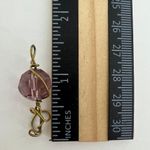 Faceted Purple Sphere Brass Wire Wrapped Pendant Photo 3