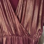 Forever 21 Contemporary Women’s XL Metallic Belted Wide Leg Jumpsuit Luxe Glam Photo 5