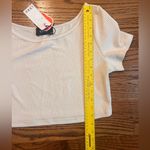 Cider Cream Ribbed Crop T-Shirt Short Sleeve Photo 4