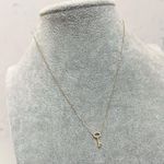 10k Rose Gold Natural Mined Earth Diamond Mini Key Dainty Necklace Gray Photo 5
