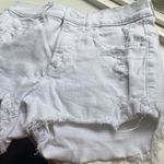EXPRESS White ripped denim shorts Photo 1
