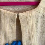 Ming Wang Buttercup yellow Grommet Knit Cardigan jacket Large Career Modest Photo 7