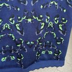 Herve Leger blue animal print front zip cropped cardigan jacket size S small Photo 3