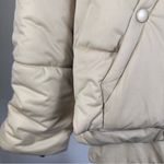 Avec Les Filles  Tan Hooded Puffer Jacket with Sherpa Lining Photo 3