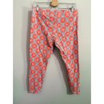 Matilda Jane  Orange White Blue Medallion Print Cropped Leggings Size Large Photo 3