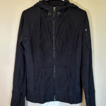 Athleta  “SLUB STRENGTH” Small Zip Front Hoodie‎ Jacket Black 964404 Photo 0