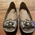 Kate Spade Champagne Bindi Peep Toe Flat, size 10 Photo 0