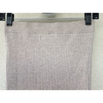 Madhappy  Taupe Ribbed Knit Midi Skirt Pull On Women’s XS Lounge Business Minimal Photo 3