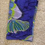 Soft Surroundings  Leggings Purple Lime Green Tropical Floral Size SMALL Photo 1
