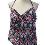 Catalina Art Deco Abstract Multicolored Tankini Top Sz XL NWT Photo 0