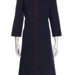 Escada Sport Sheath Dress 6 Navy Blue Knee Length 3/4 Sleeve Designer Crewneck Photo 0