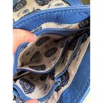 Lucky Brand Blue Leather Tassel Saddle Bag Magnetic Snap Adjustable Crossbody Photo 5