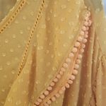 Scotch & Soda 💕💕 Dotted Lace Ruffled Pom-Pom Dress ~ Yellow Medium NWOT Photo 11