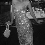 ZARA  maxi dress Silver Sequin Evening holiday prom formal bodycon gown Photo 7