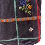 Petite Sophisticate Vintage Embroidered Cotton Vest Floral Patchwork 1990s M Photo 3