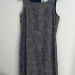Maggy London  Dress Size‎ 6 Charcoal Gray w/leaf stitching. Photo 0