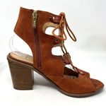 Circus by Sam Edelman  Kiera Brown Block Heel Lace Up Gladiator Sandals Size 8.5M Photo 6