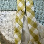 Aerie Gingham Corset Tank Top Womens Medium Green Gingham Shirt Cropped Western Photo 5