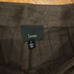 New Lumiere Chocolate Brown and Navy Blue Pinstriped Dress Pants Photo 2