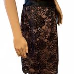 Trina Turk NWOT! Silk Skirt Black Lace Short Side-zip Size 6 Photo 3