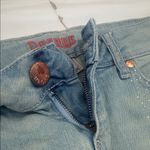 Decree  Sky Blue Frayed Jean Shorts Photo 6