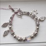Swarovski crystal NWT Faith Love Hope bracelet Sterling, Star of David Silver Photo 0