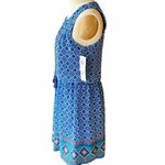 Love Reign NWT ~ Bohemian Short Blue Boho Paisley Sleeveless Dress ~ Women's Size LARGE Photo 2