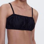 ZARA NWT  BLACK POPLIN CROP TOP Perfect Photo 3