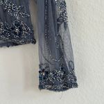Pisarro Nights Beaded Bolero Shrug Evening Jacket Size 4 Gray Mother of Bride Photo 11
