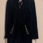 Juicy Couture Velour Y2K Long Sweater Dress Black Gold Vintage Retro 90s Hoodie Photo 0