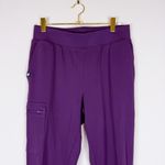 Jaanuu  Rubi Slim UltraSoft Scrub Jogger Pants‎ Dark Purple Size Small Petite Photo 1
