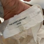 Aritzia  Womens Effortless Pants 10 White Trouser Pin Stripe Wide Leg Pleat Loose Photo 1