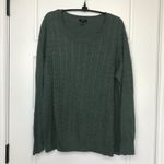 Talbots  Woman Cable Knit‎ Sweater Women's Plus Size 2X Green Cotton, Nylon, Wool Photo 1