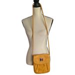 Tignanello Mustard Leather Crossbody Handbag. Yellow Photo 1