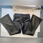 Princess Polly  Black Faux Leather‎ Pants with EyeletBelt, low rise, size 4 Photo 3