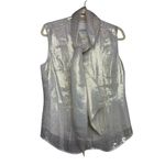 J. Peterman Dazzling Metallic Blouse Sz. 8 Gold Photo 2