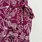 Fortune + Ivy Maroon Floral Faux Wrap Dress size XXL Tie Waist Short Sleeves Photo 7